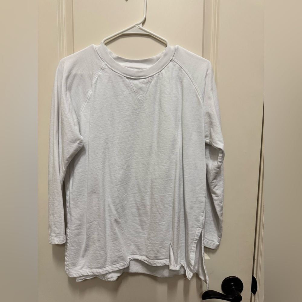 Lake Pajamas white tunic sweatshirt